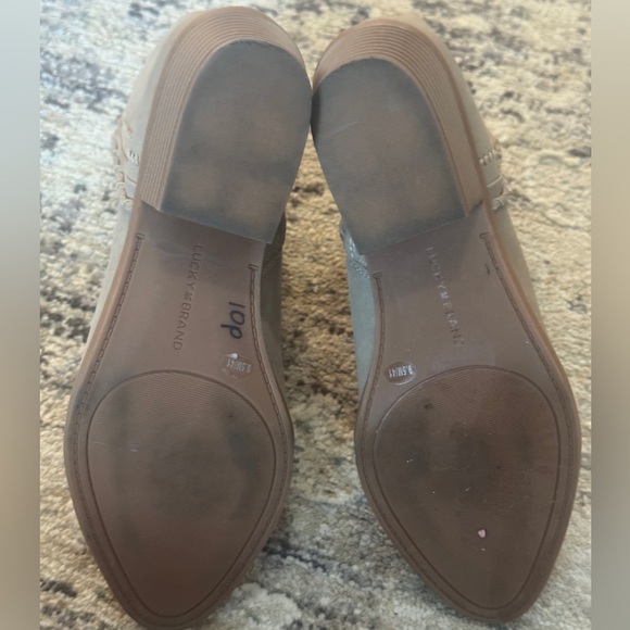 NWOT Lucky Brand Fakelle western ankle cowboy taupe Chelsea ankle boots size 9.5 - Picture 4 of 10